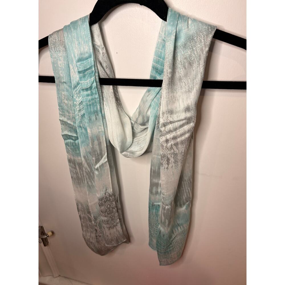 Teal and Gray Scarf Lightweight | Soft & Flowing